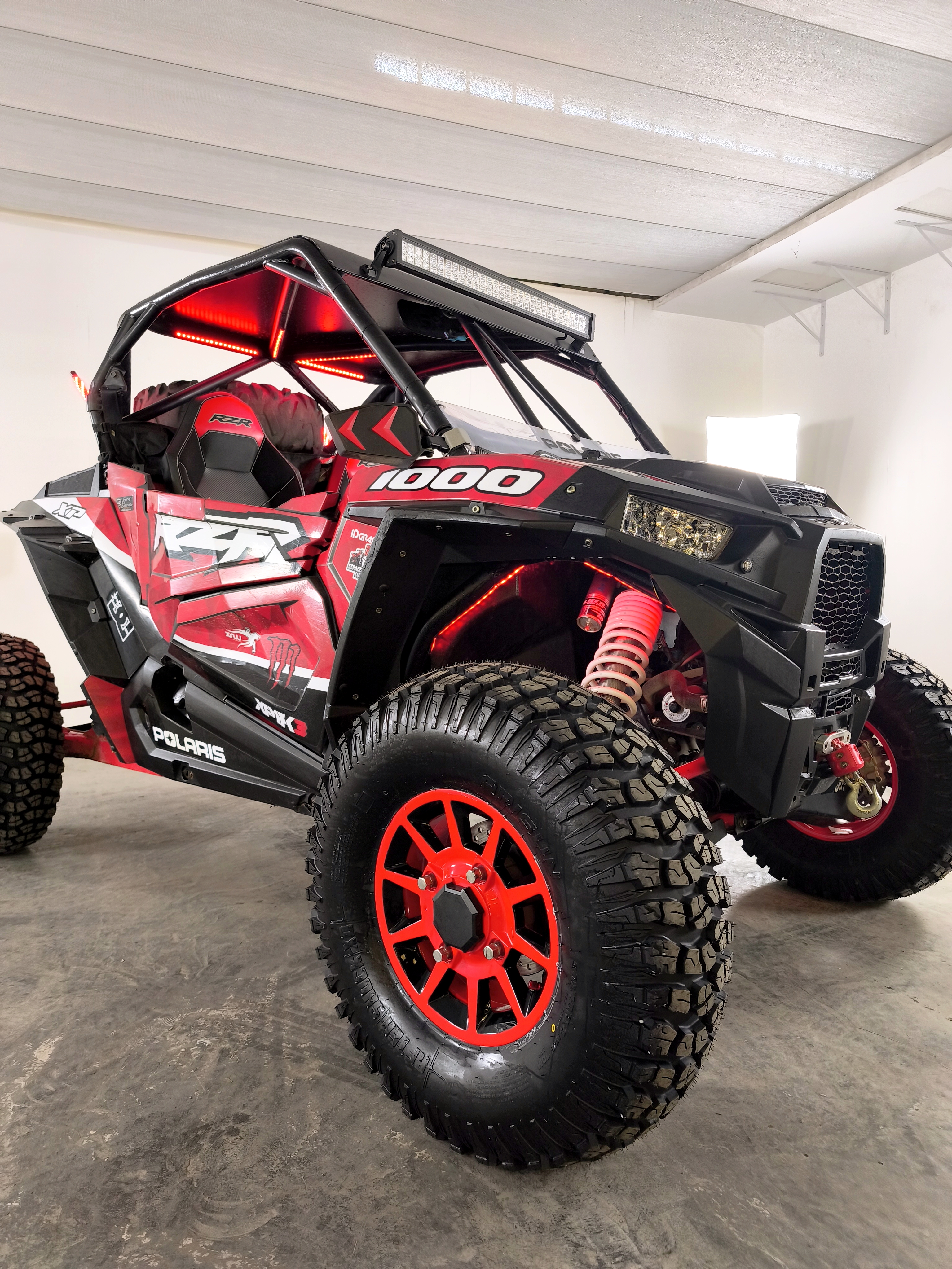 Polaris RZR 1000 jantes thermolaquées rouges - MC Restor